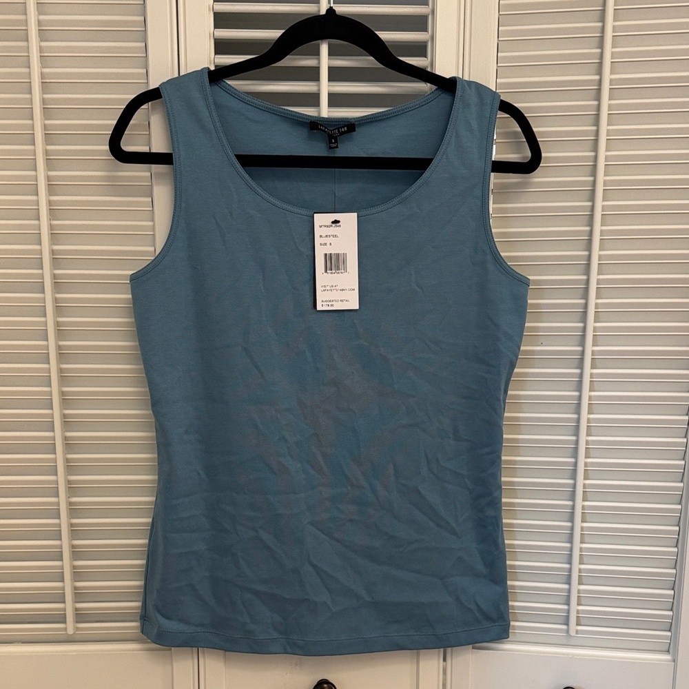 Lafayette 148 New York Blue Tank Top